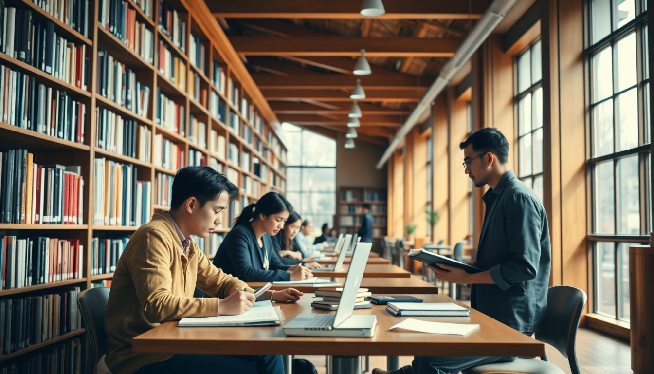 Modern university campus for students
